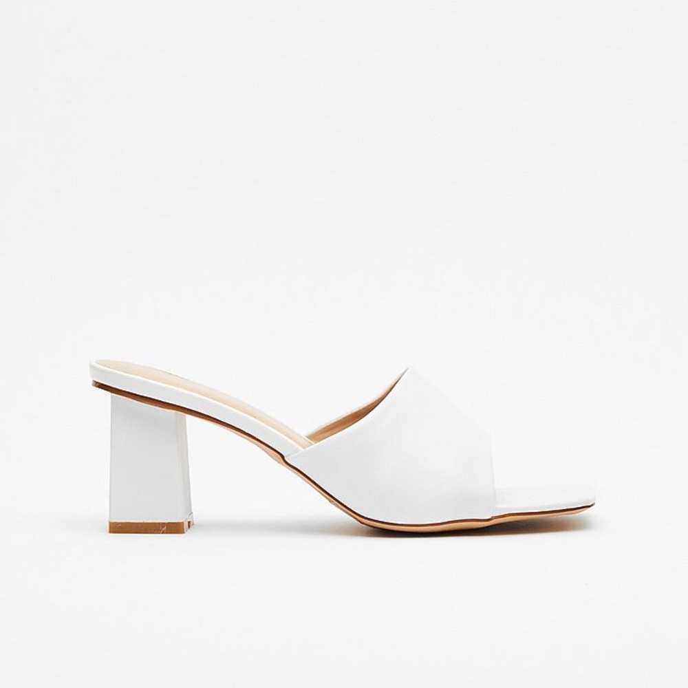 NWOT NASTY GAL FAUX LEATHER HEELED MULES